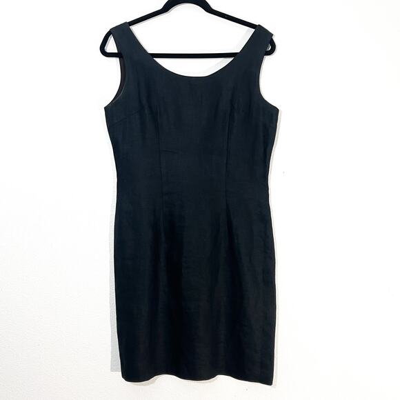 Vintage  Linen Dress Ellen Ashley Womens 4 Office Work Capsule Sheath Hourglass - Picture 1 of 6